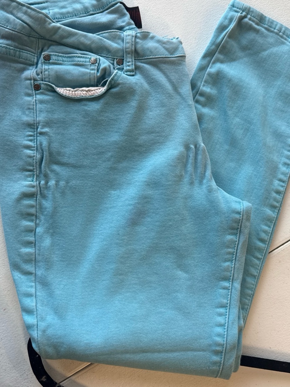 Teal jeans